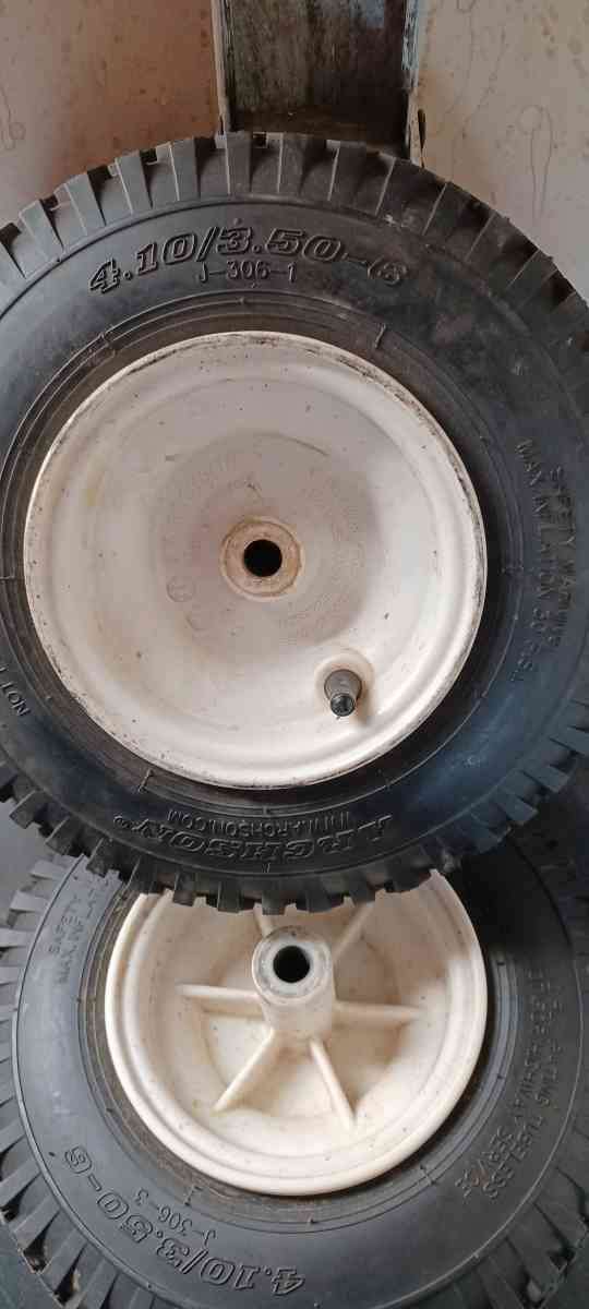 2 cart wheels - Warsaw, Indiana