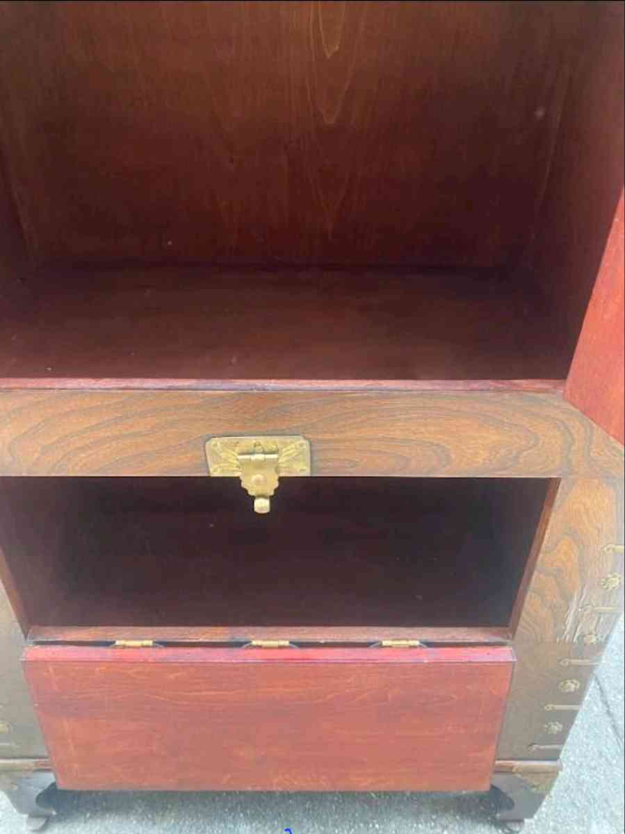 Vintage Cabinet  Solid Wood  Brass - Adams, New York - FleaMarketBay