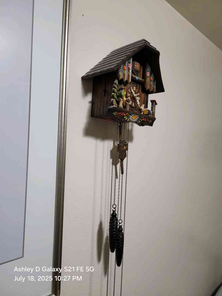 1970s vintage German cuckoo clock with pine cones and pineap - Green Bay, Wisconsin - FleaMarketBay