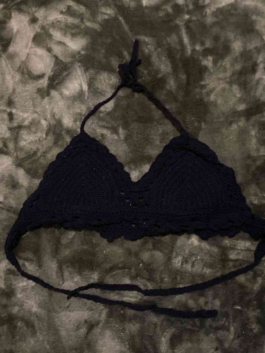 crochet black halter top - Houston, Texas - FleaMarketBay