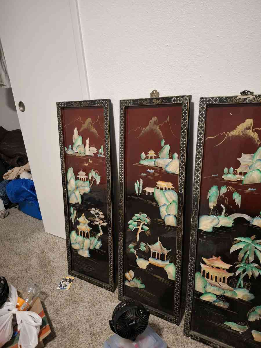 mother of pearl picture set of 4 - Stockton, California - FleaMarketBay