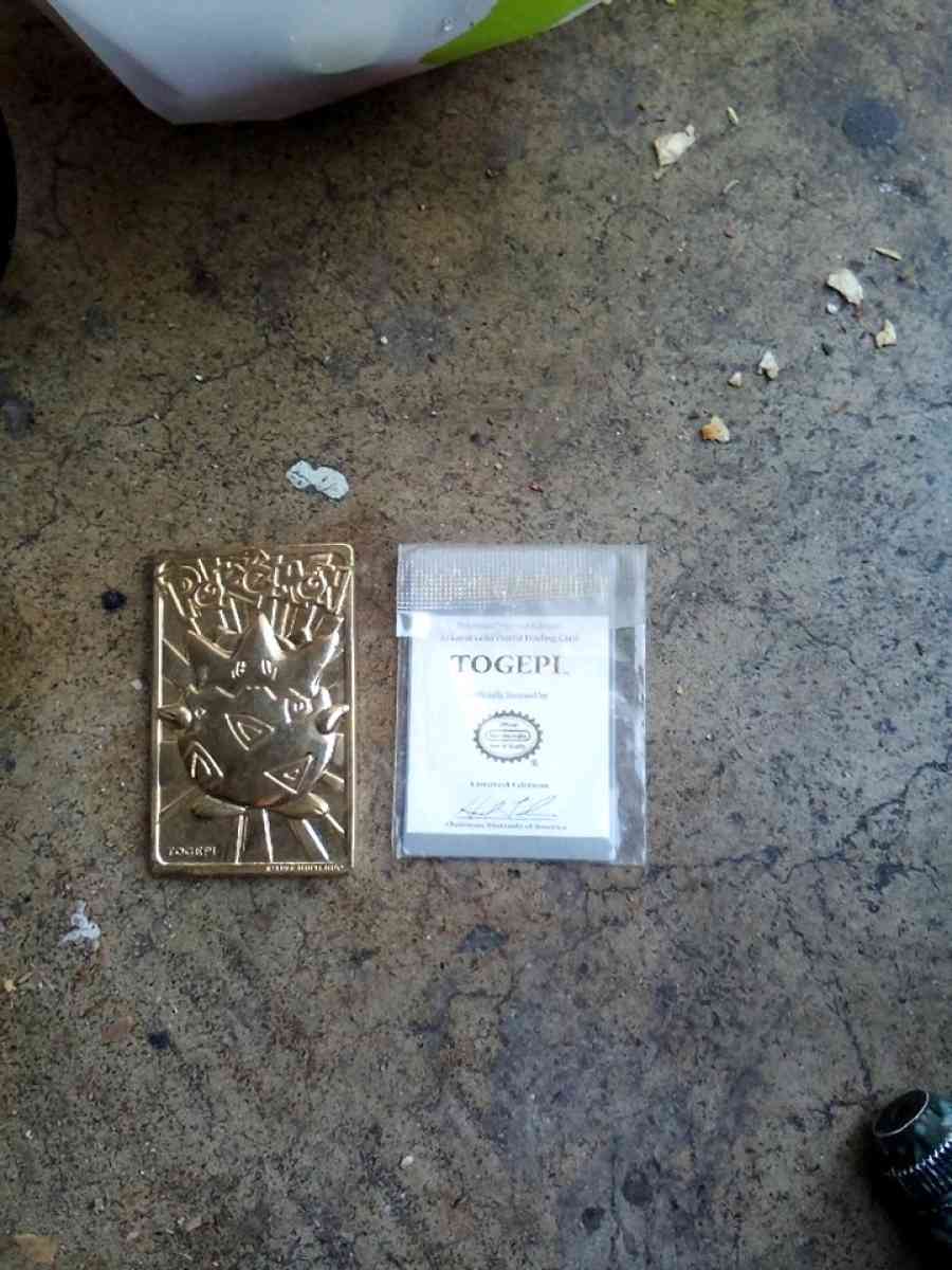 Togepi gold plated trading card - Sacramento, California - FleaMarketBay
