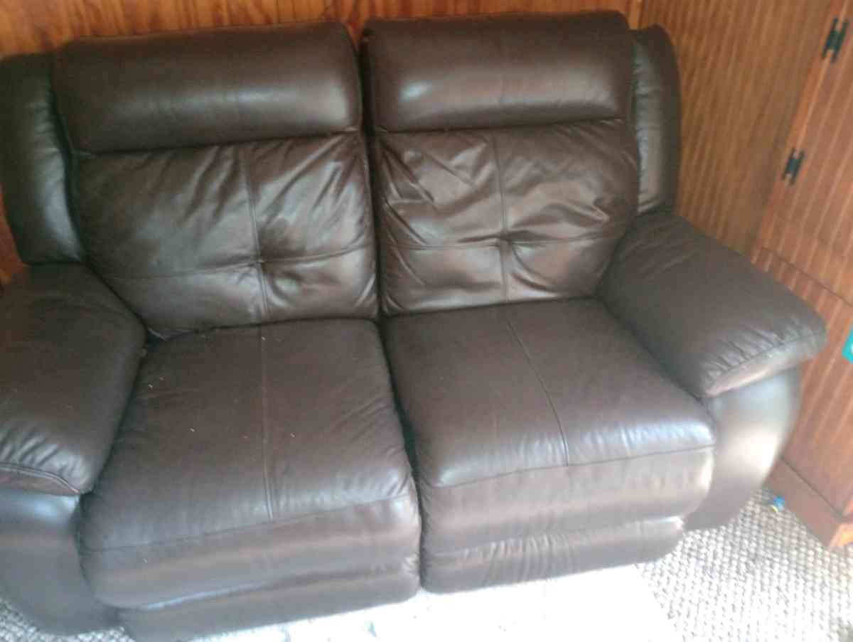 leather two seater couch