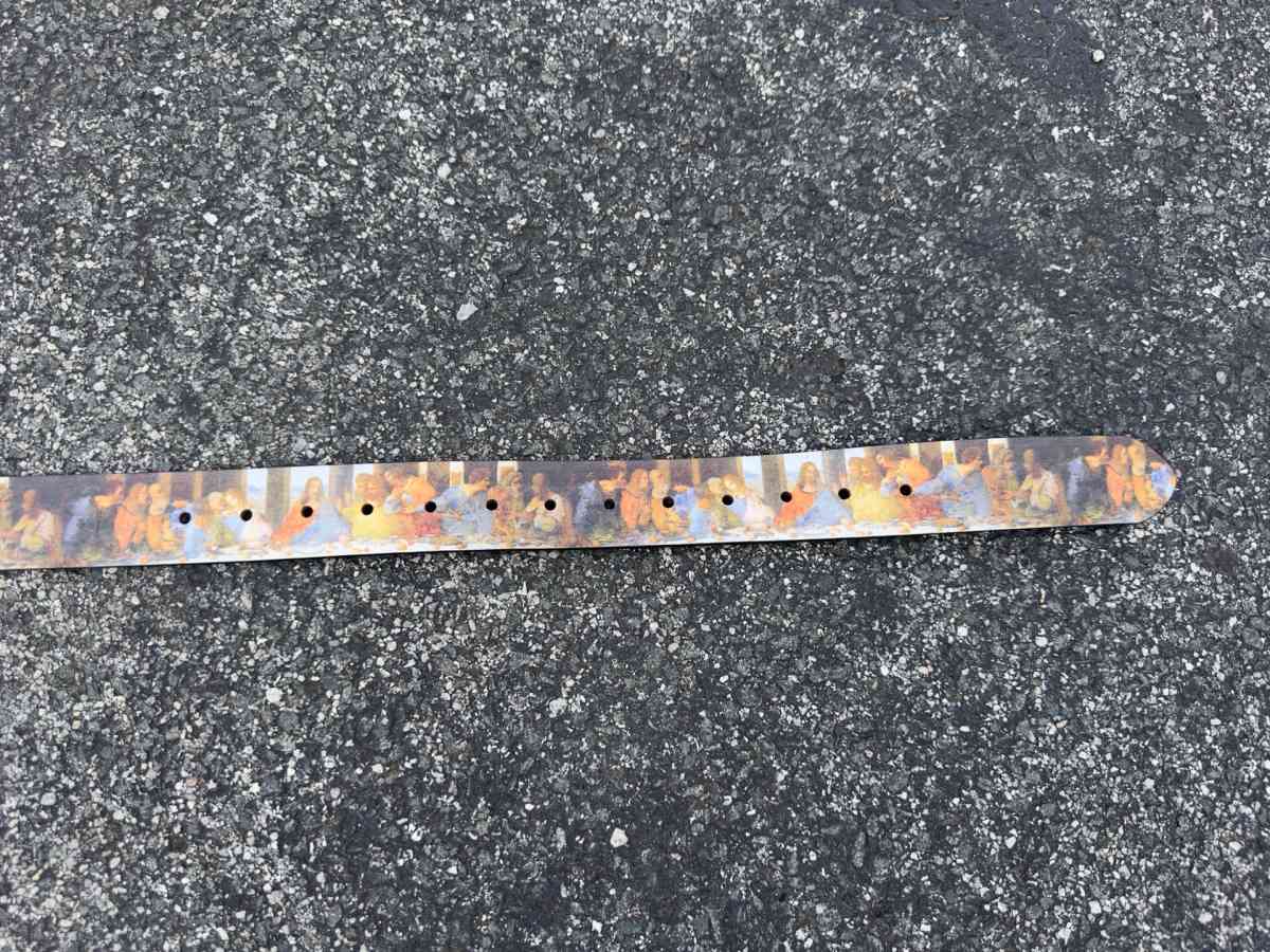 Supreme Last Supper Leather Belt Multicolor - Brooklyn, New York - FleaMarketBay