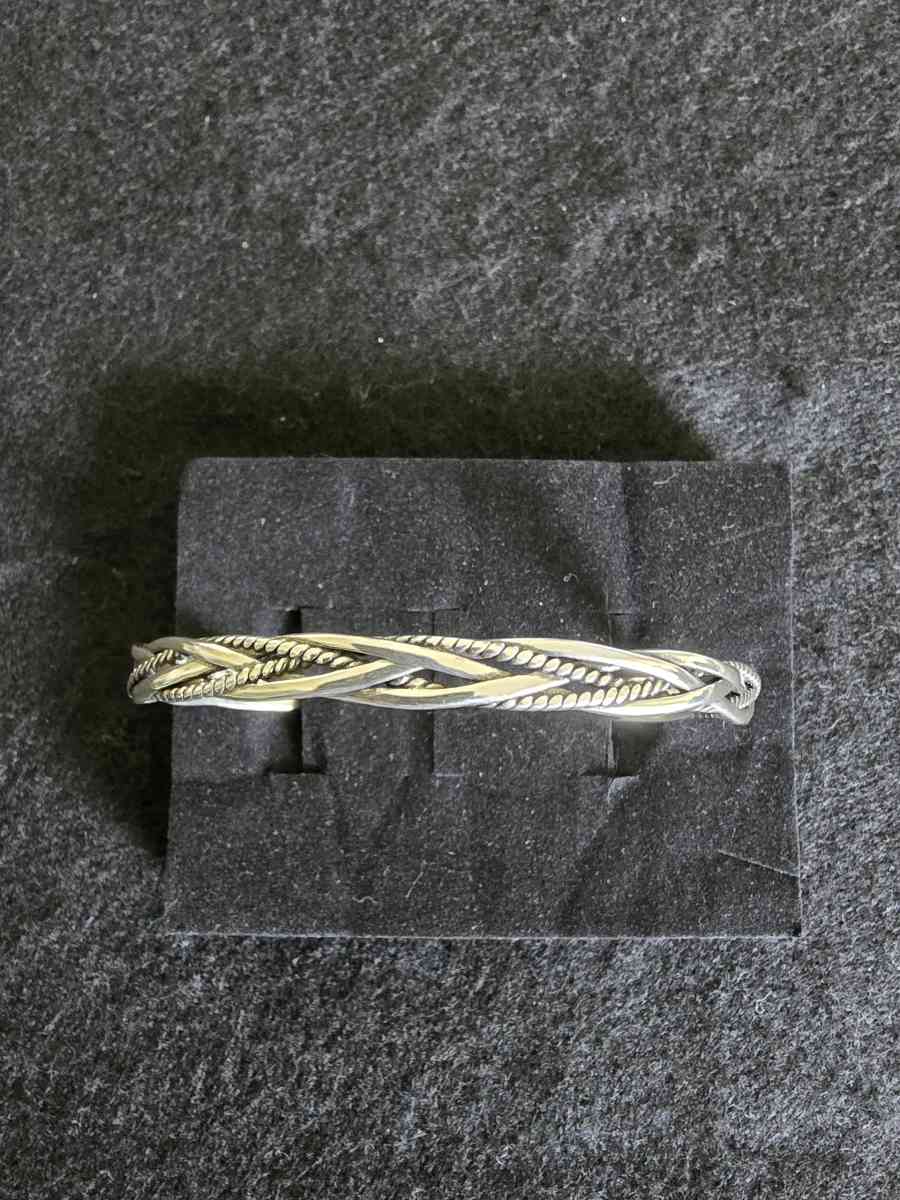 S925 Sterling Silver Woven Bracelet - Simsbury, Connecticut - FleaMarketBay