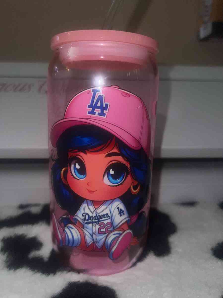 princess jasmine with dodgers 16oz tumbler - Las Vegas, Nevada