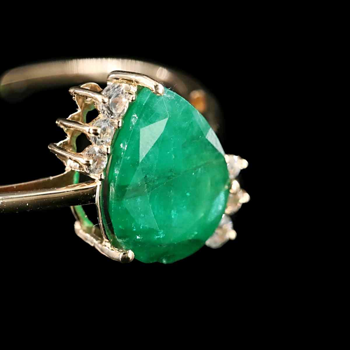 14K Genuine Emerald 1940s ring - Henderson, Nevada - FleaMarketBay