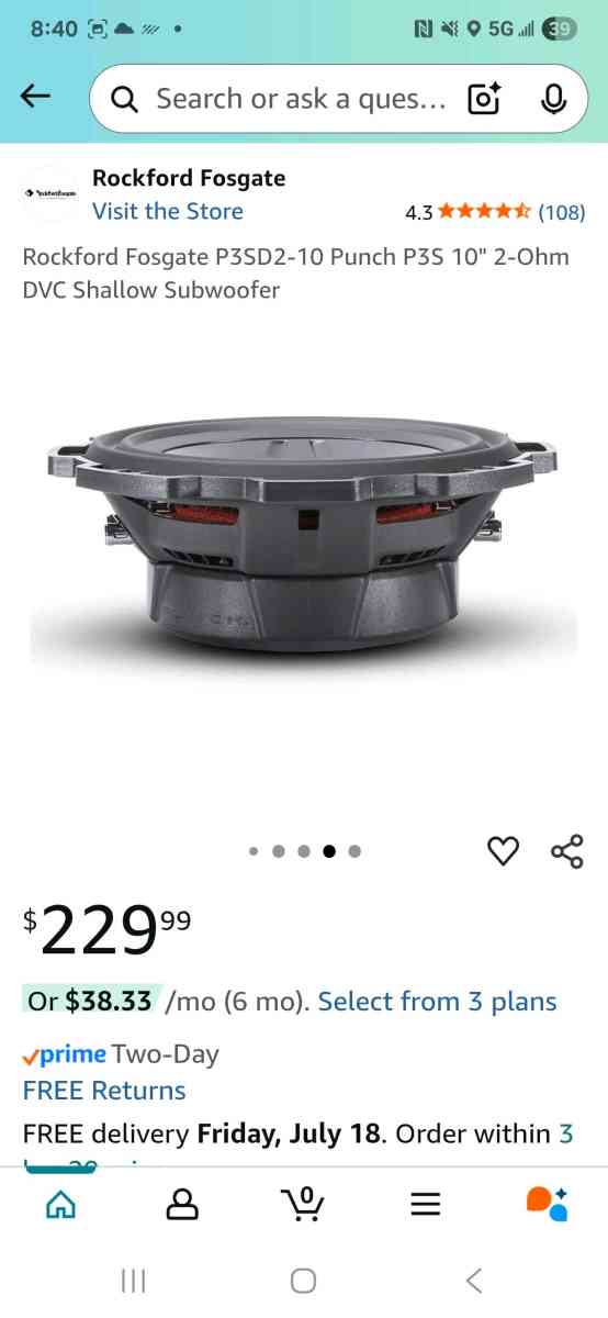 10 inch Rockford Fosgate subwoofers - Orlando, Florida - FleaMarketBay