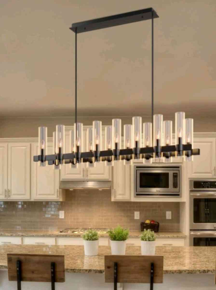 Dimmable Modern 16 Light Black Chandelier - Chester, Maryland - FleaMarketBay