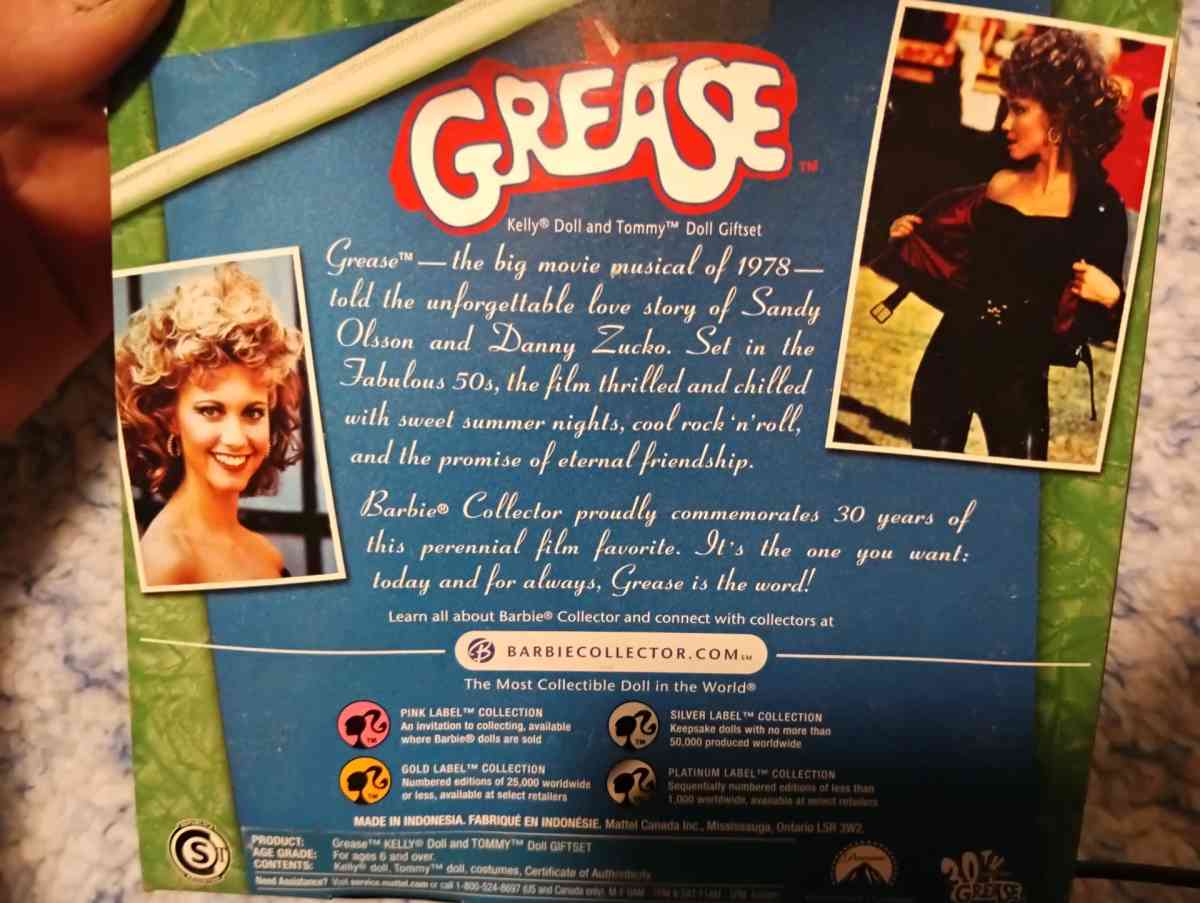 30 year of the movie Grease featuring Sandy and Danny dolls - Akron, Ohio - FleaMarketBay