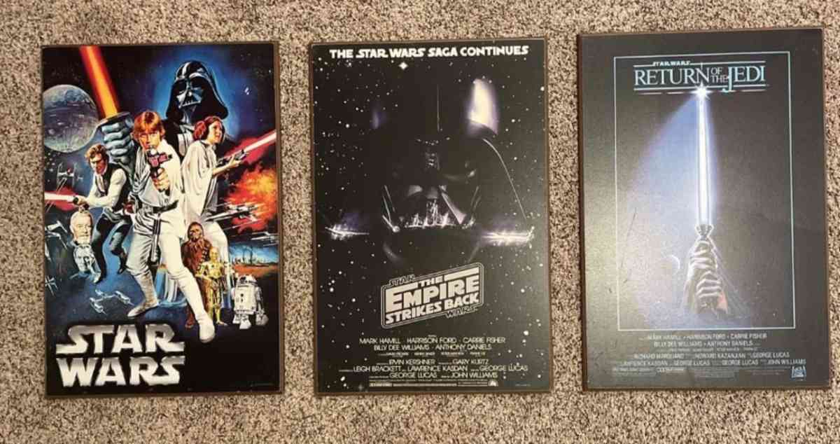 LOT OF VERY RARE 3 DISNEY OFFICIAL STAR WARS 19x13 POSTER BO - Olney, Maryland