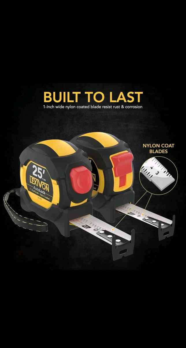 4Pack LX 204 25Ft75M Tape MeasureDualock Autolock1Inch Wide - Brooklyn, New York - FleaMarketBay