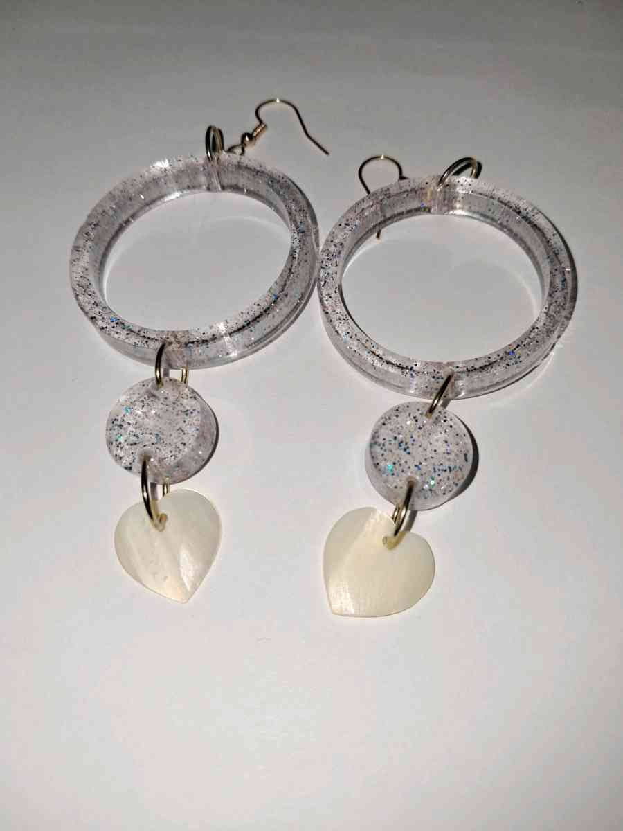 sparkling earrings with hearts - Phenix City, Alabama