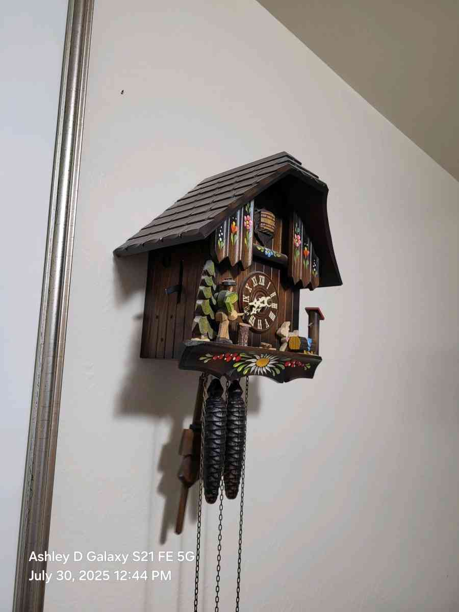 1970s vintage German cuckoo clock with pine cones and pineap - Green Bay, Wisconsin - FleaMarketBay