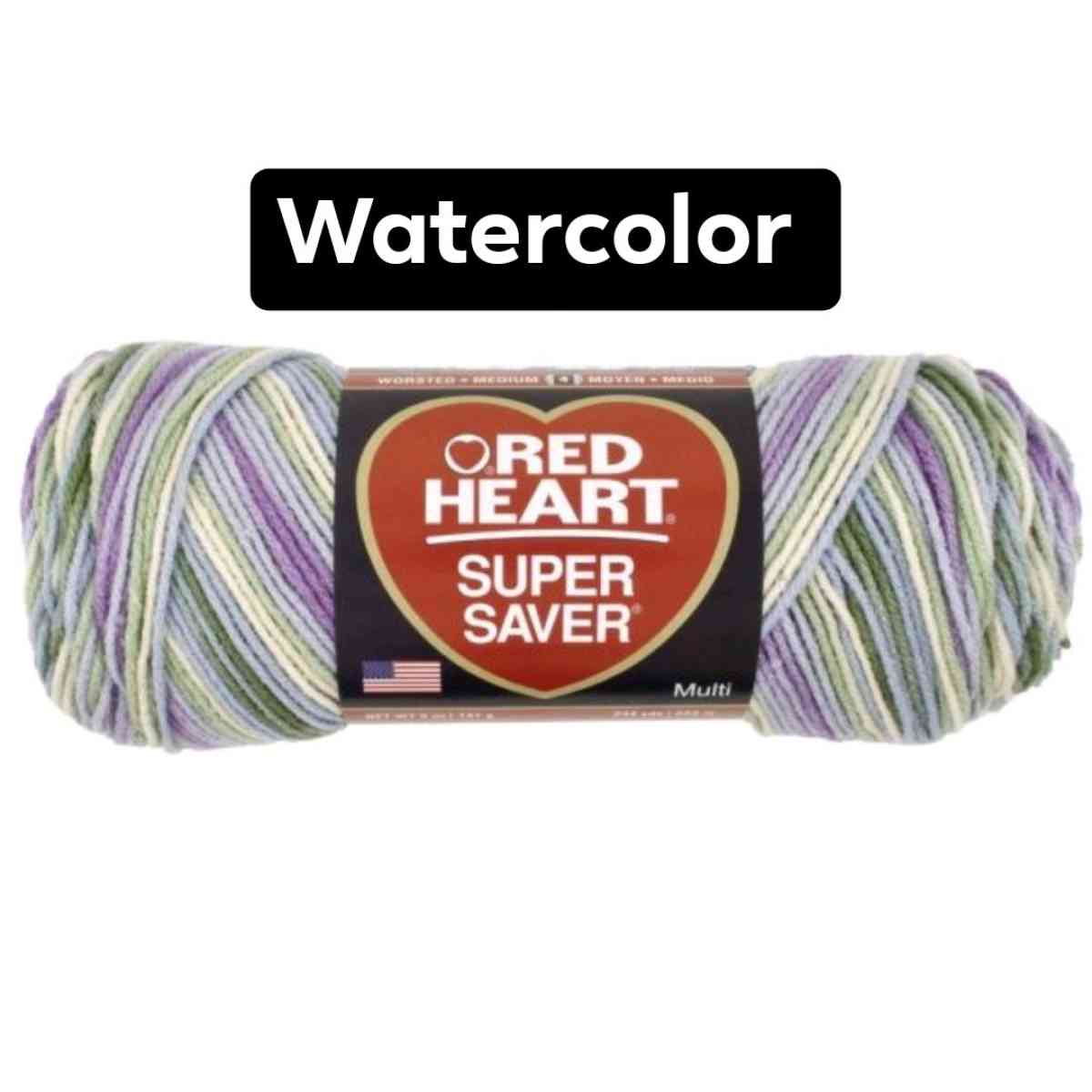 Watercolor Red Heart Super Saver Yarn