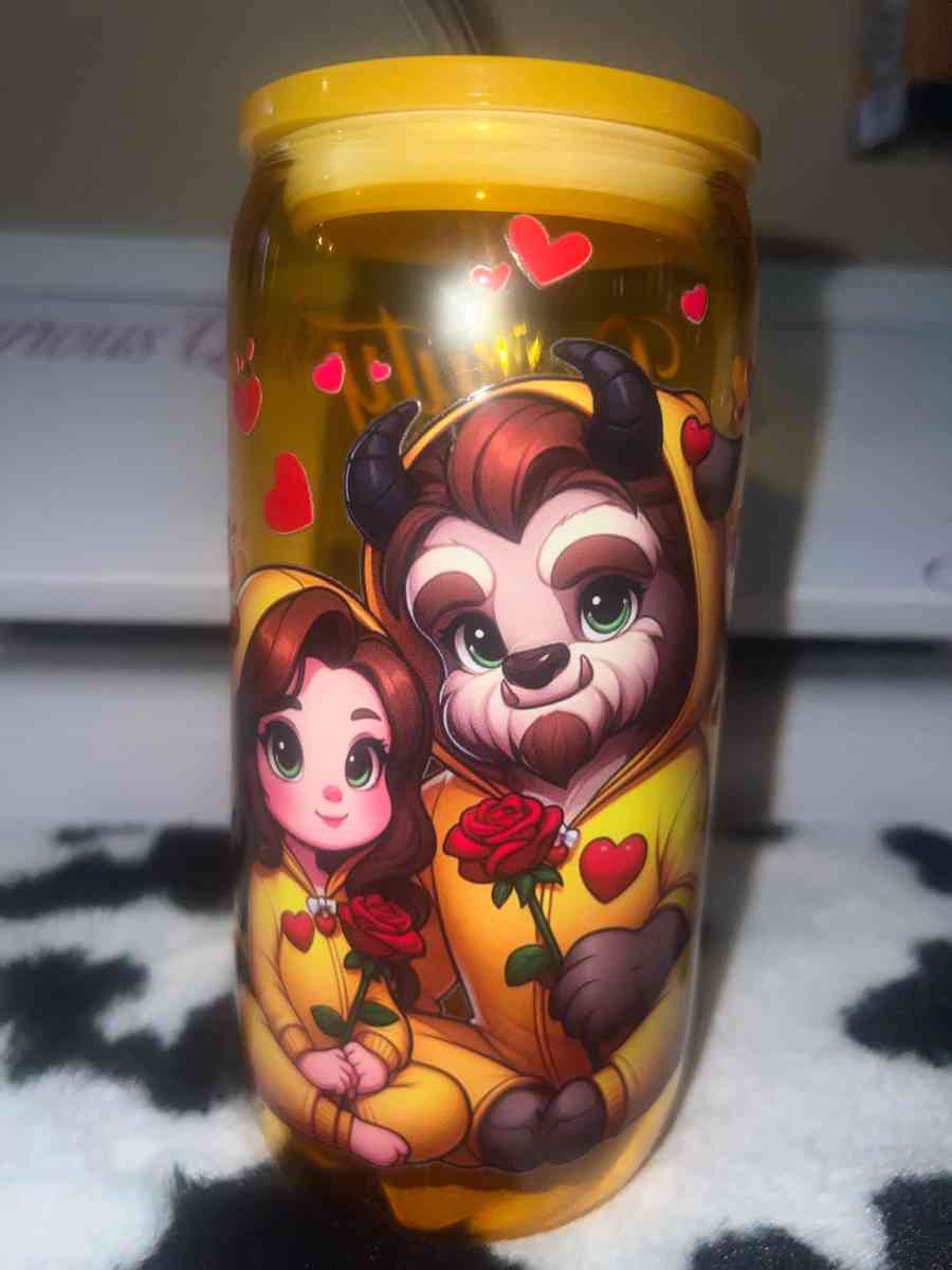 beauty and the beast glass tumbler - Las Vegas, Nevada