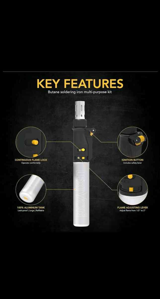 LEXIVON Butane Soldering Iron MultiPurpose Kit Cordless Adju - Brooklyn, New York - FleaMarketBay