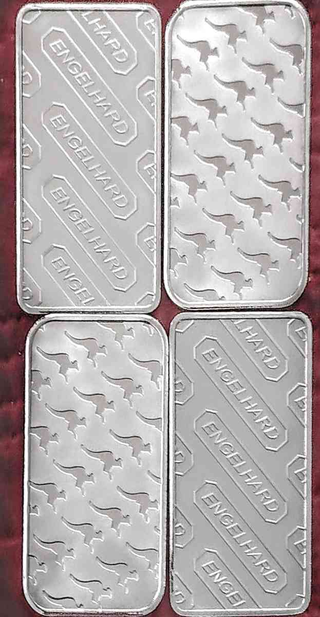 lot of 41 OUNCE SILVER bars 2 perth mint 2 Engelhard bars - American Canyon, California - FleaMarketBay