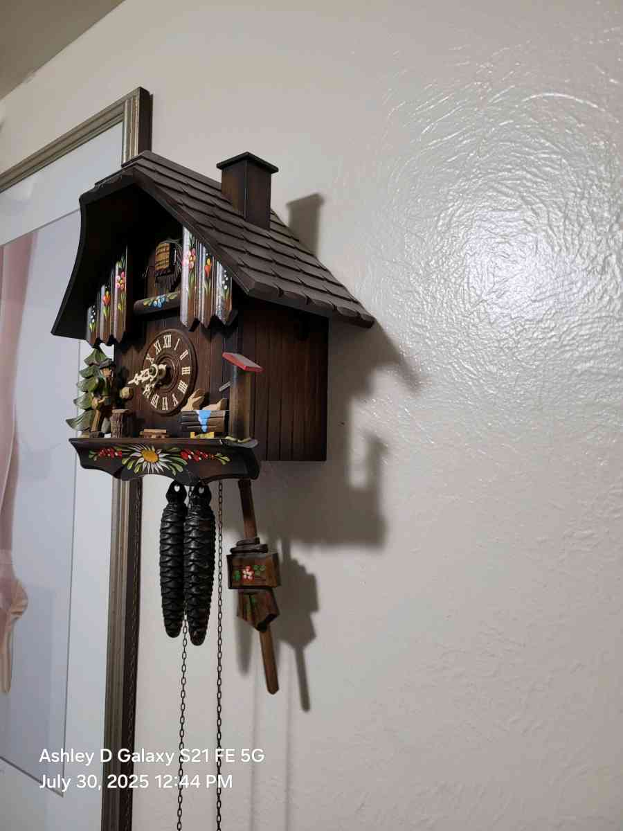 1970s vintage German cuckoo clock with pine cones and pineap - Green Bay, Wisconsin - FleaMarketBay
