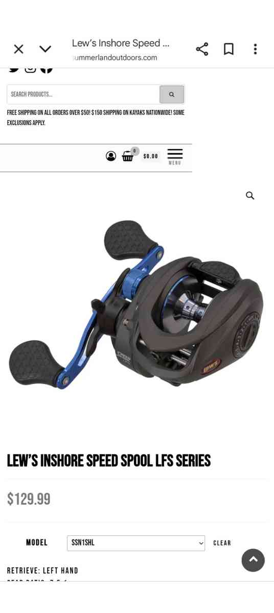 lews Inshore speed spool LFS baitcaster - Raeford, North Carolina - FleaMarketBay