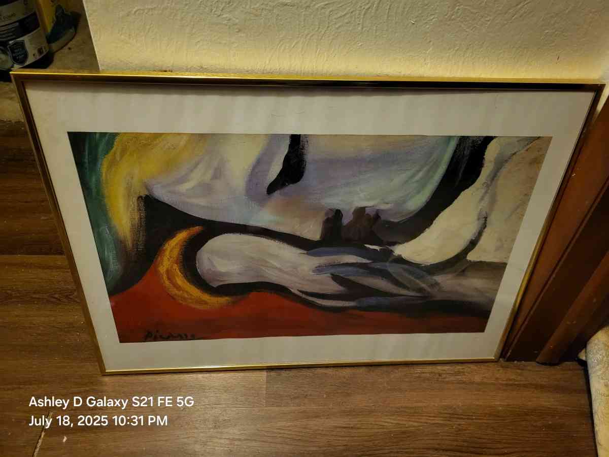 Large 24x32 abstract painting artwork - Green Bay, Wisconsin