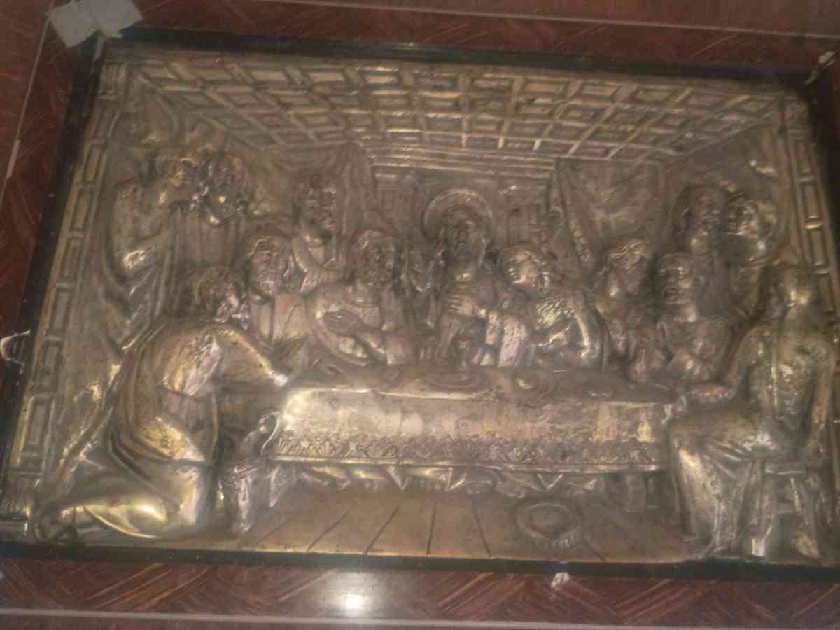 last supper popout lithograph made of silver Tritium 1 of a