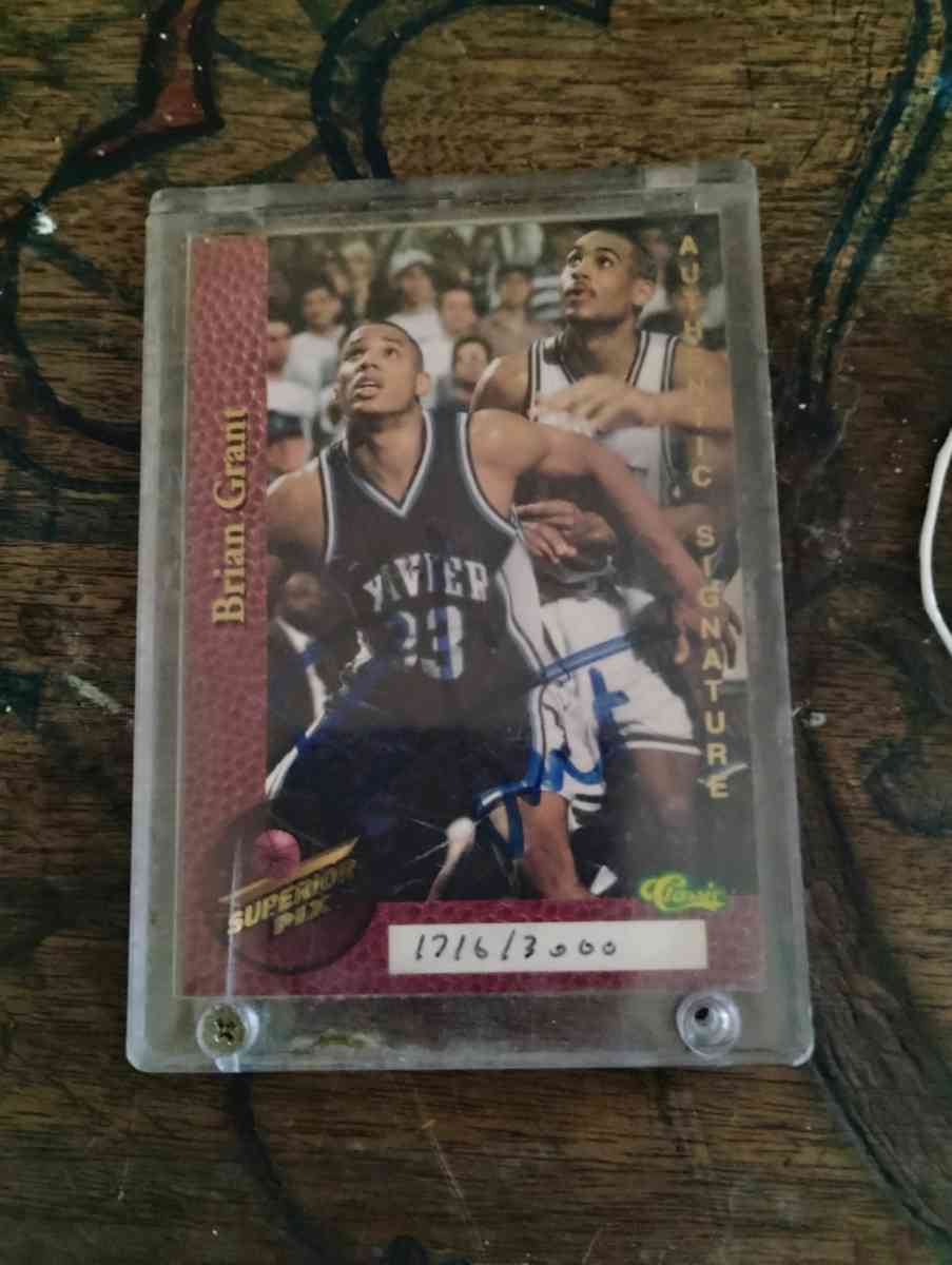 1995 Superior Pix BRIAN GRANT Autograph auto 3000 - Portland, Oregon - FleaMarketBay