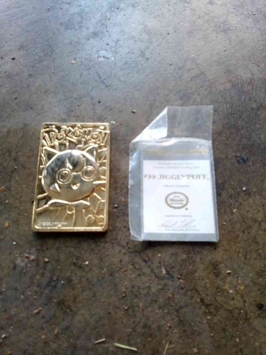 Jiggly Puff Gold Plated trading card - Sacramento, California