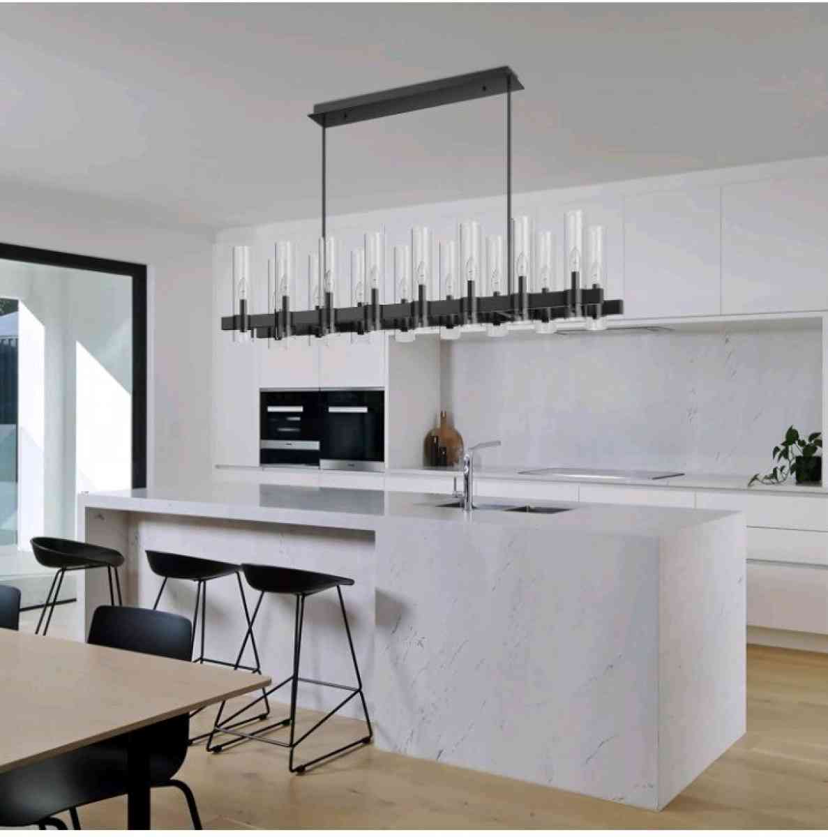 Dimmable Modern 16 Light Black Chandelier - Chester, Maryland - FleaMarketBay