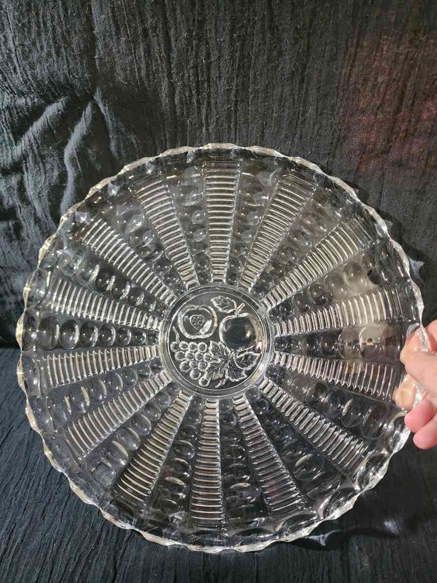 Pressed glass platter - Knoxville, Tennessee - FleaMarketBay