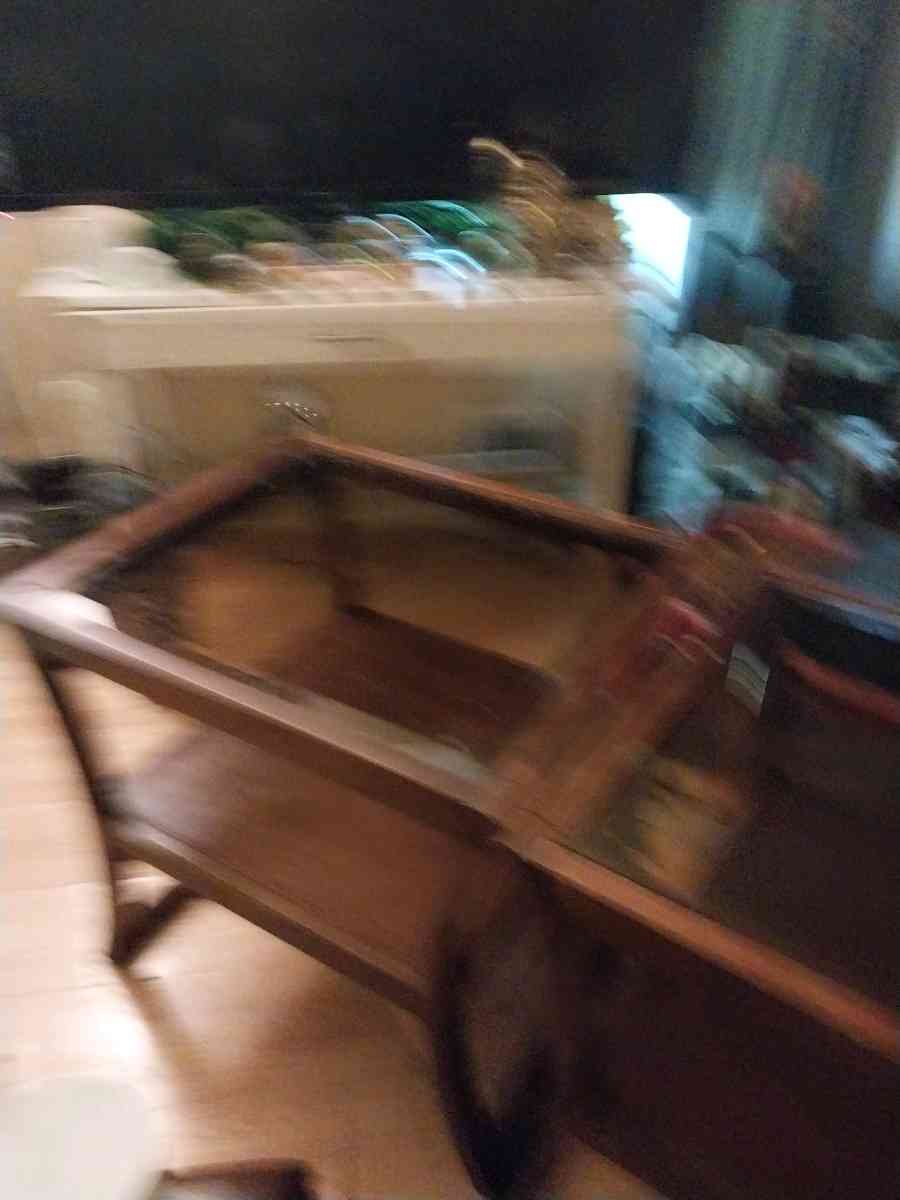 wood and glass end tables - Jackson, Missouri - FleaMarketBay