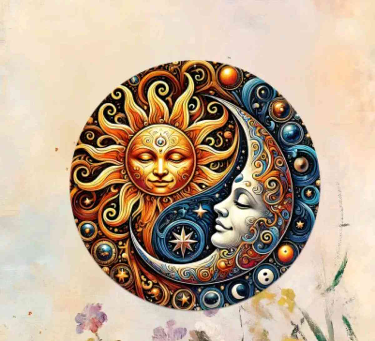 Sun and Moon Metal Wall Decor