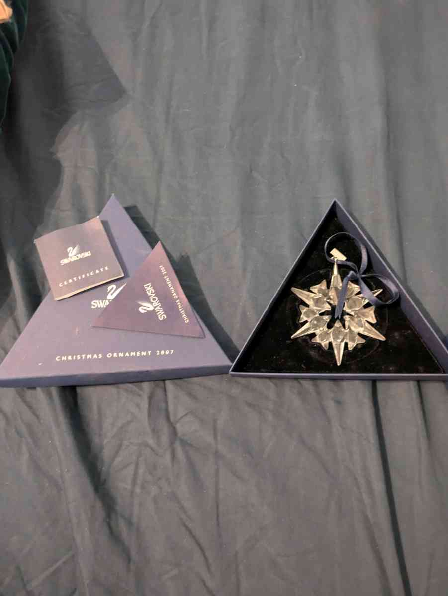 Swarovski ornament and owl