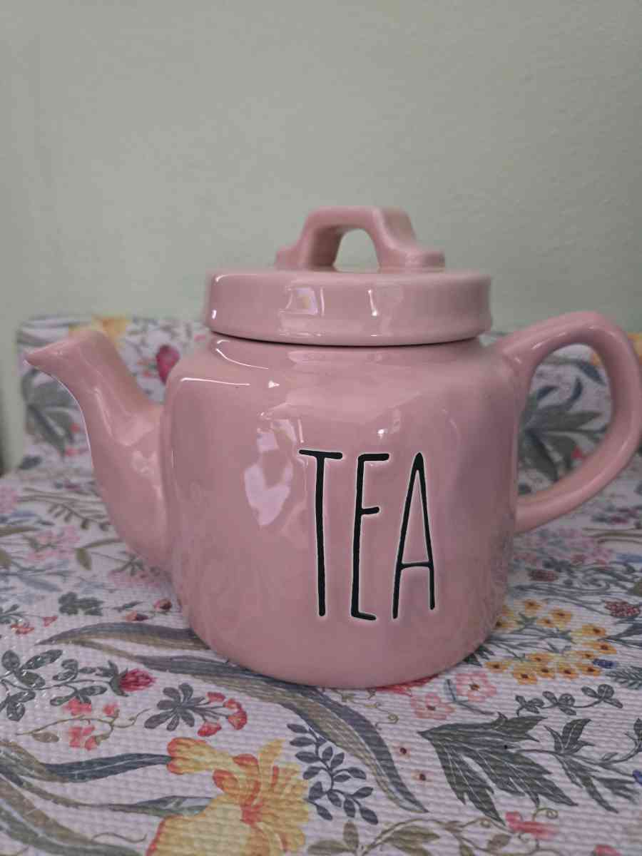 Ceramic pink tea pot - Washington Island, Wisconsin