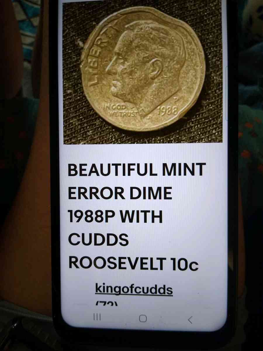 dime with error 1988 with cudds - Danville, New Hampshire - FleaMarketBay