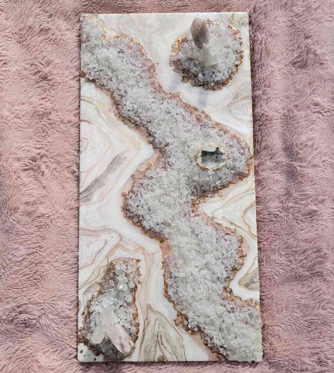 Pink Amethyst Geode Wall Art - Rochester, New Hampshire - FleaMarketBay
