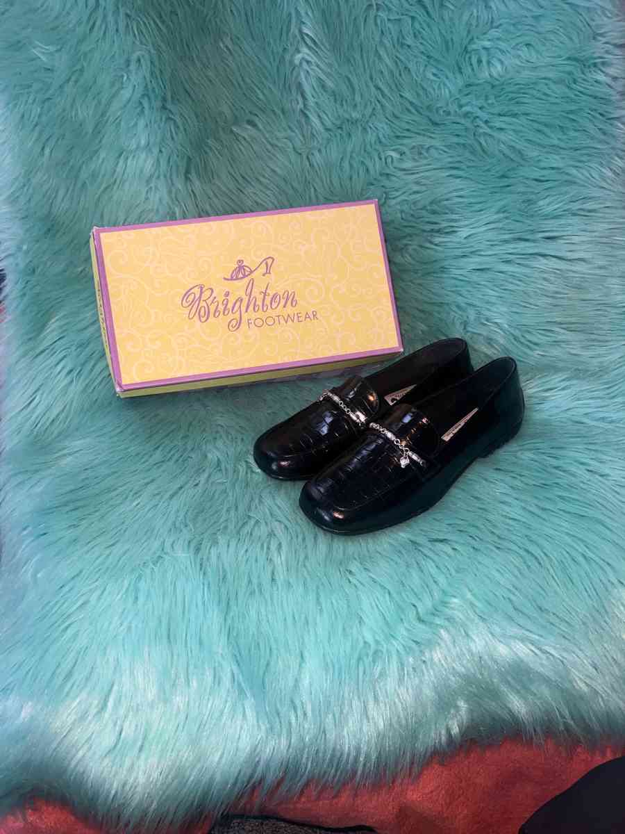 NIB Brighton Unice Black Croc With Silver Chain Womens Size - North Las Vegas, Nevada - FleaMarketBay