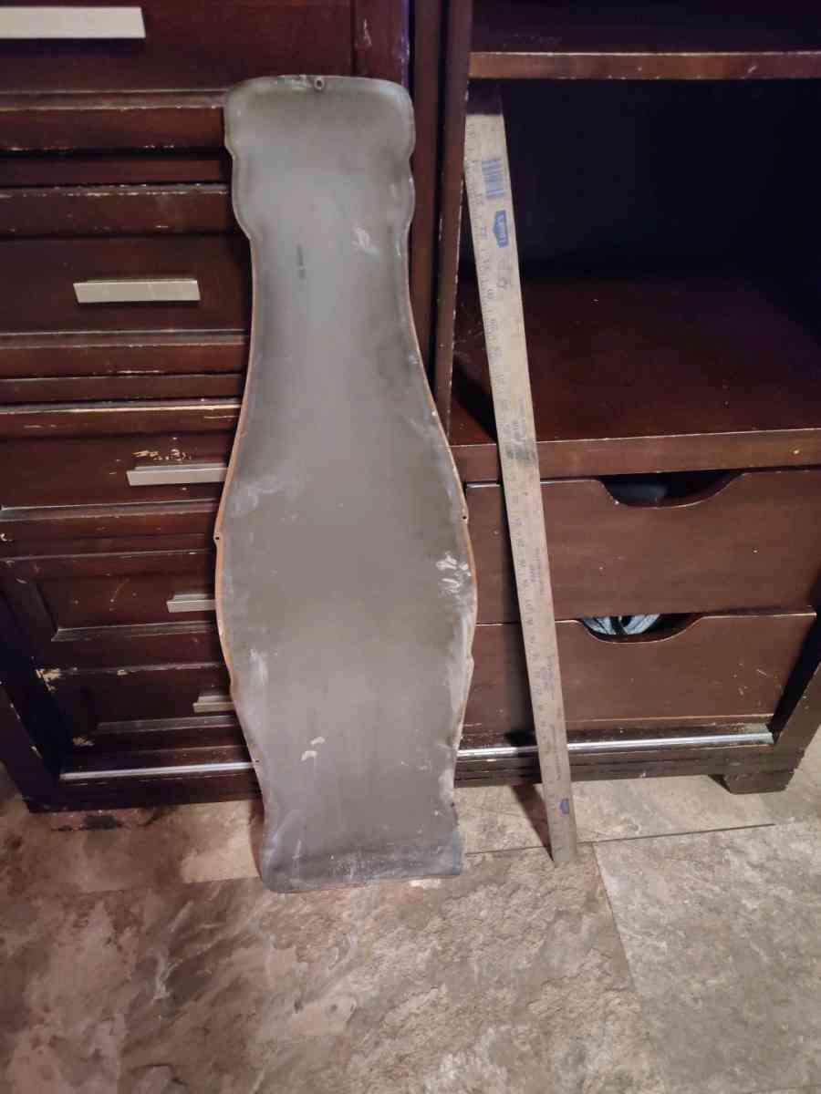 vintage Coca Cola bottle shaped die cut sign - Haleyville, Alabama - FleaMarketBay