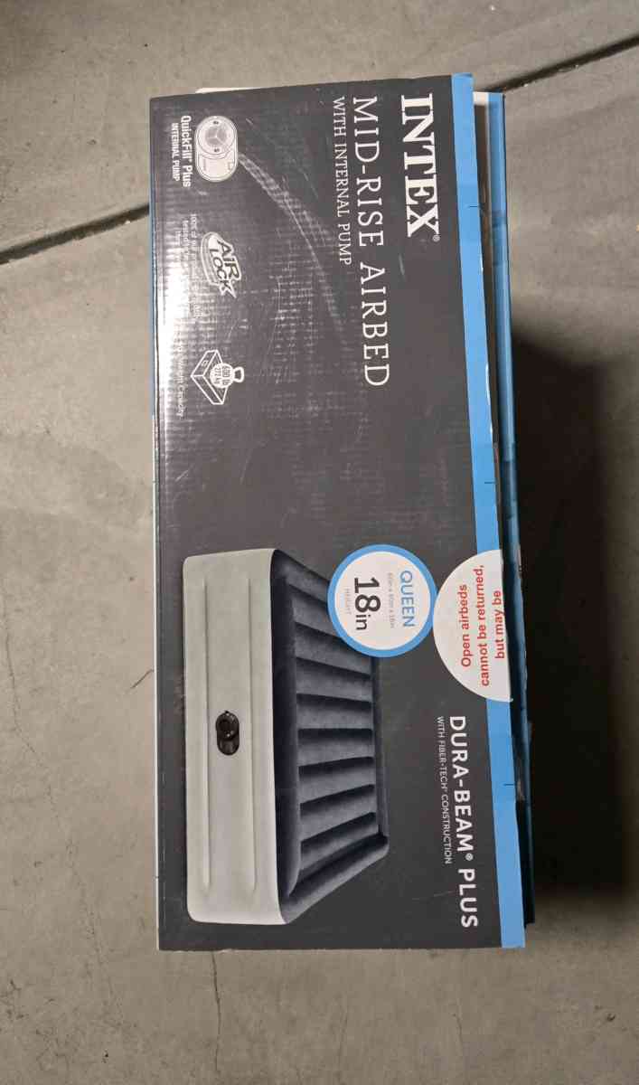 2 Intex DuraBeam Plus MidRise Queen 18 Airbed with BuiltIn P - Victorville, California - FleaMarketBay