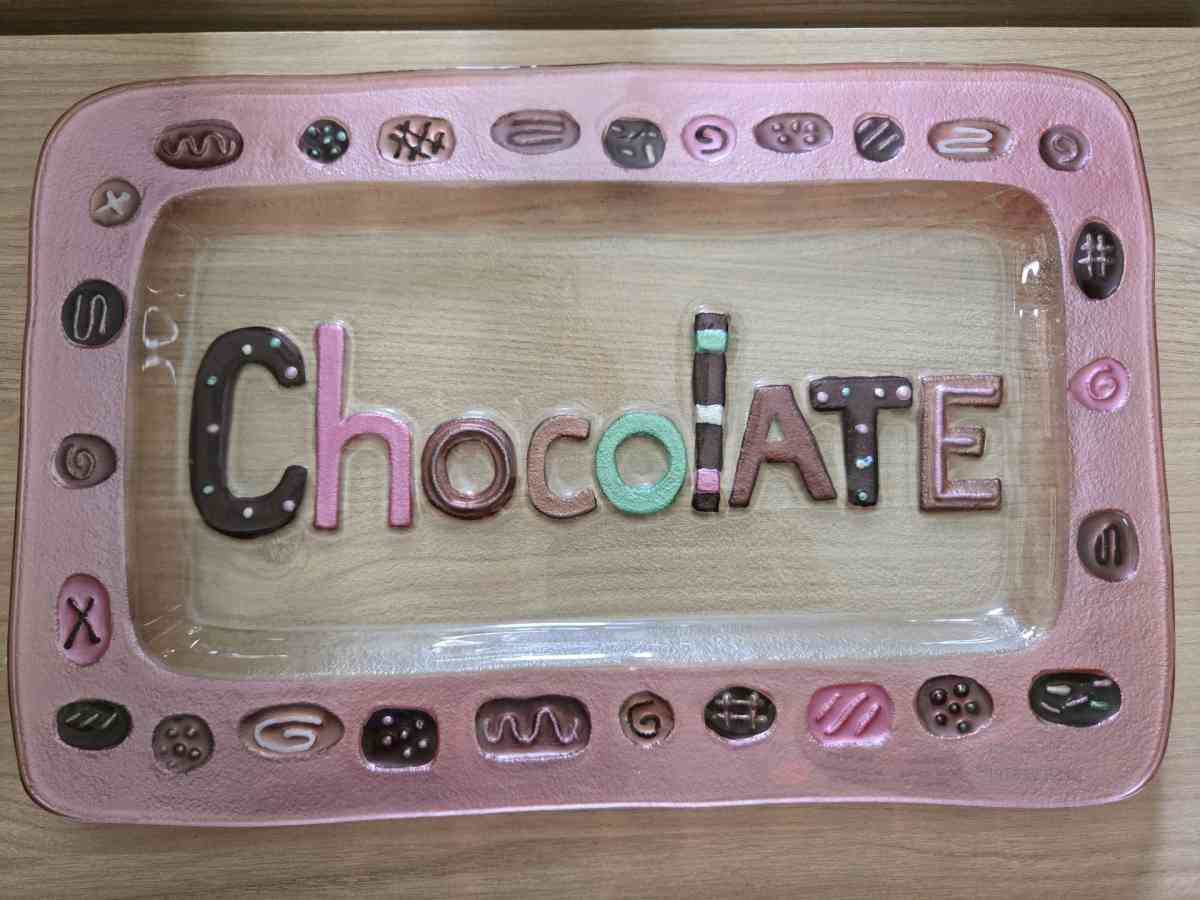 Glass serving tray - Washington Island, Wisconsin