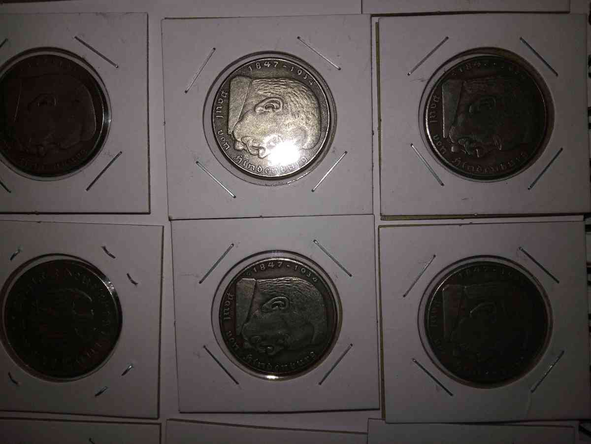5 Reichsmark silver German WWII coins - Naples, Florida - FleaMarketBay