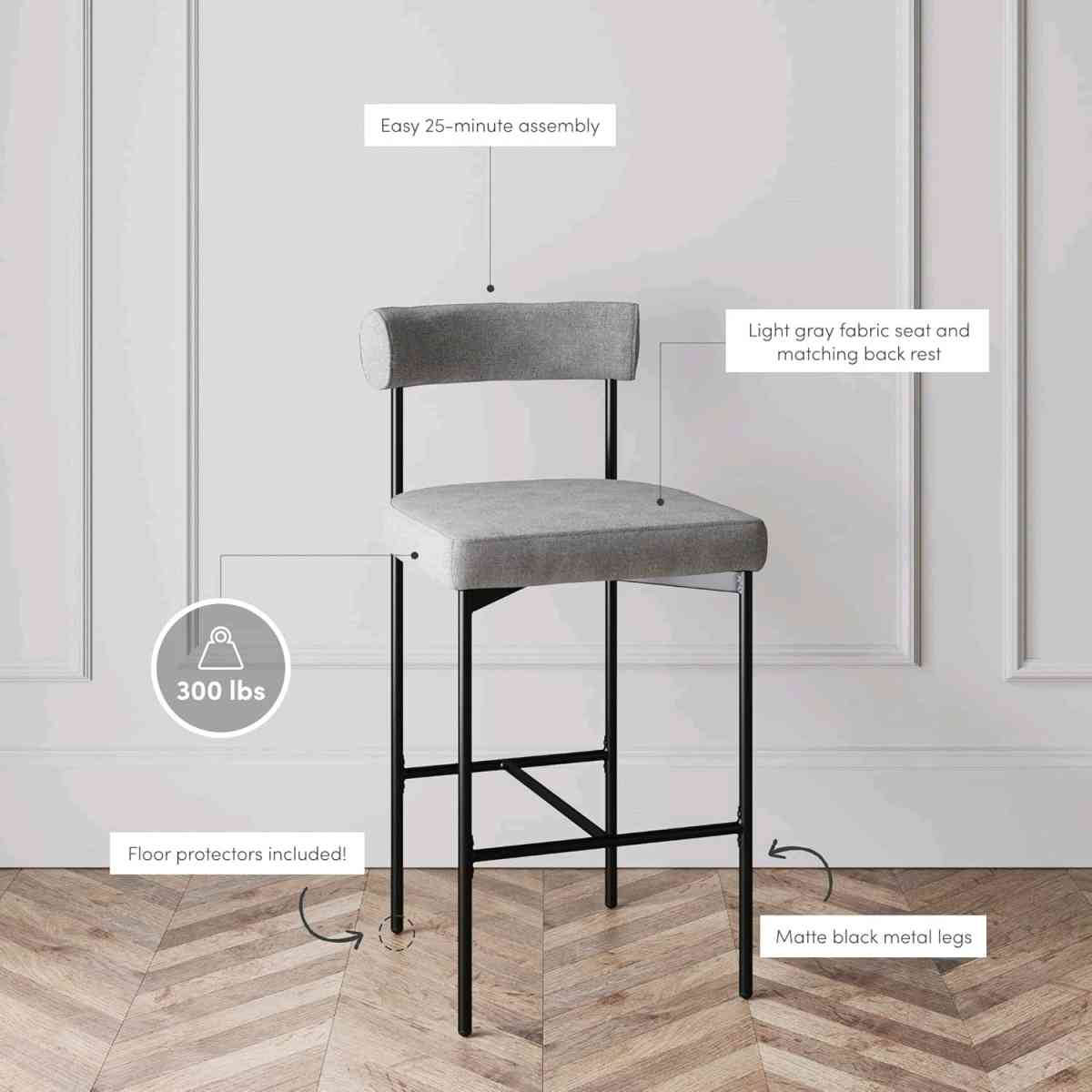 NATHAN JAMES DAHLIA COUNTER HEIGHT CHAIR MODERN BARSTOOL - Las Vegas, Nevada - FleaMarketBay