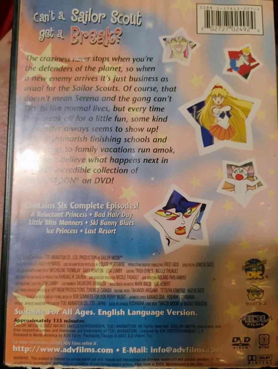 sailor Moon dvd - Tulsa, Oklahoma - FleaMarketBay