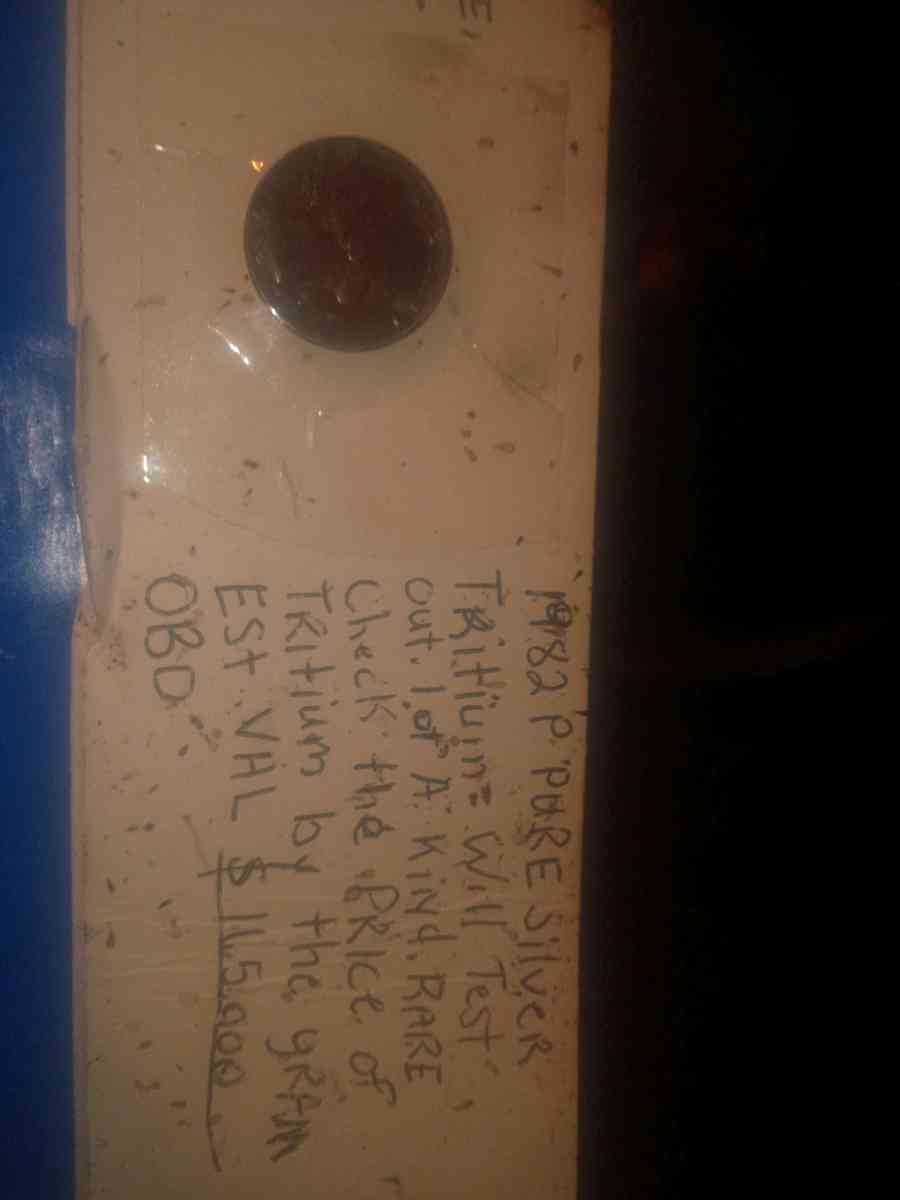 1965 pure silver tritium quarter 1 of a kind - Dayton, Ohio