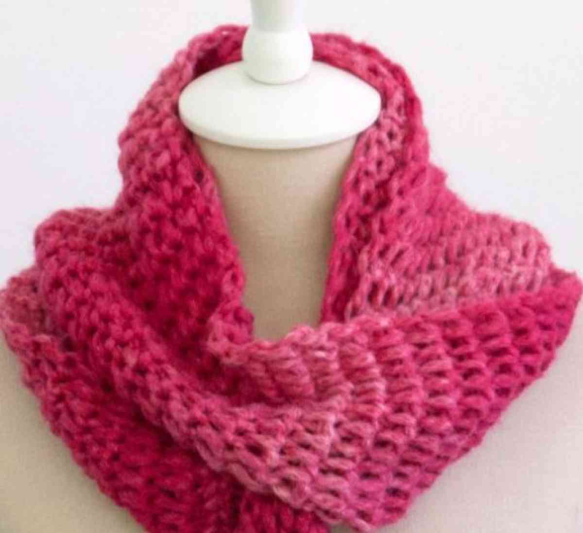 double crochet endless multi pink scarf - Oklahoma City, Oklahoma