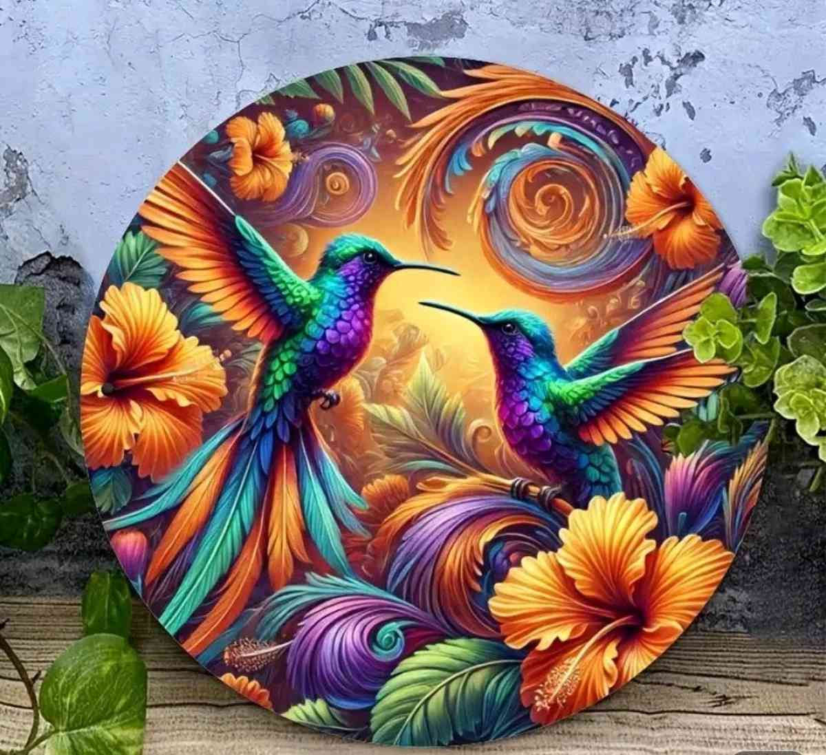 Metal Hummingbird Wall Decor