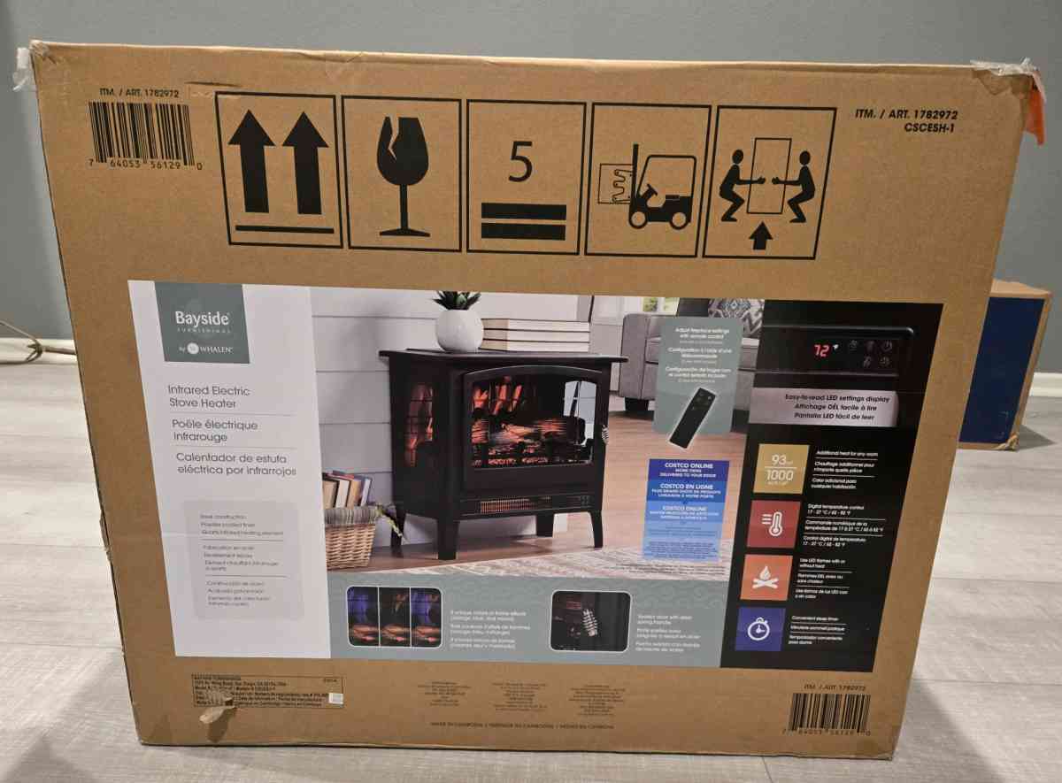 2 BrandNew Bayside Furnishings Infrared Electric Stove Heate - Victorville, California - FleaMarketBay