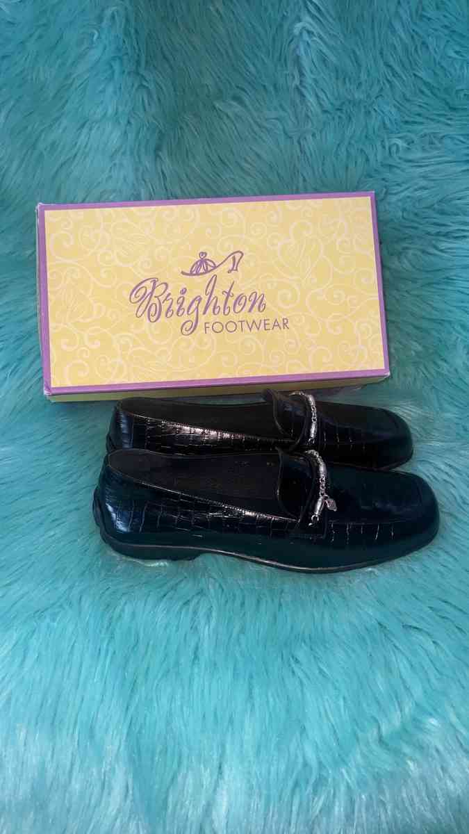 NIB Brighton Unice Black Croc With Silver Chain Womens Size - North Las Vegas, Nevada