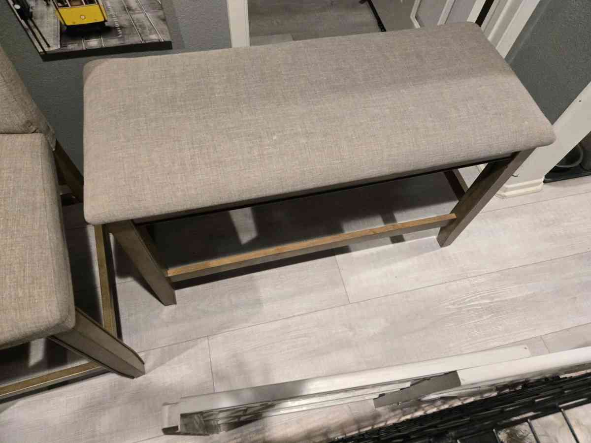 Hyland Brown Grey 48 CounterHeight Table Set w Lazy Susan - Victorville, California - FleaMarketBay