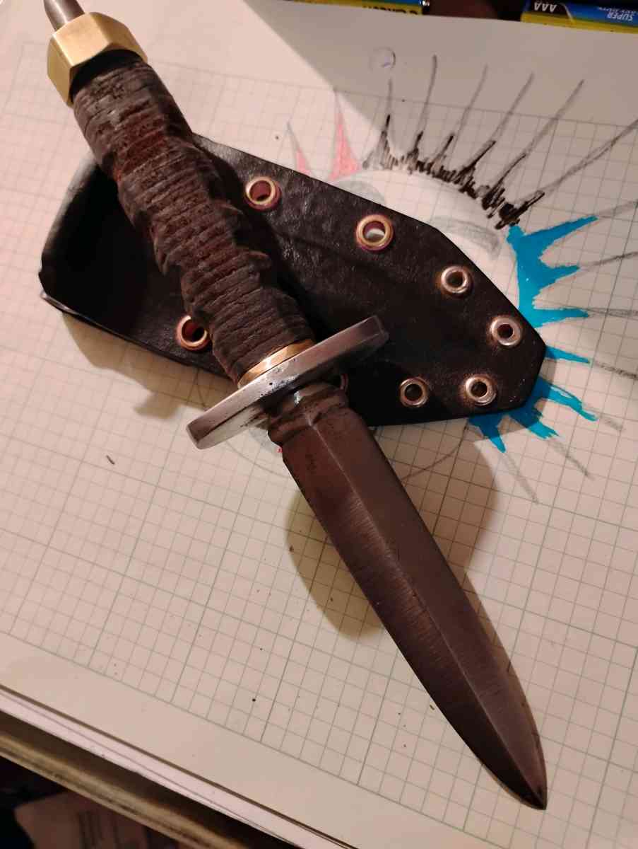 handcrafted custom made fixed blade double edged dagger - Colorado Springs, Colorado - FleaMarketBay